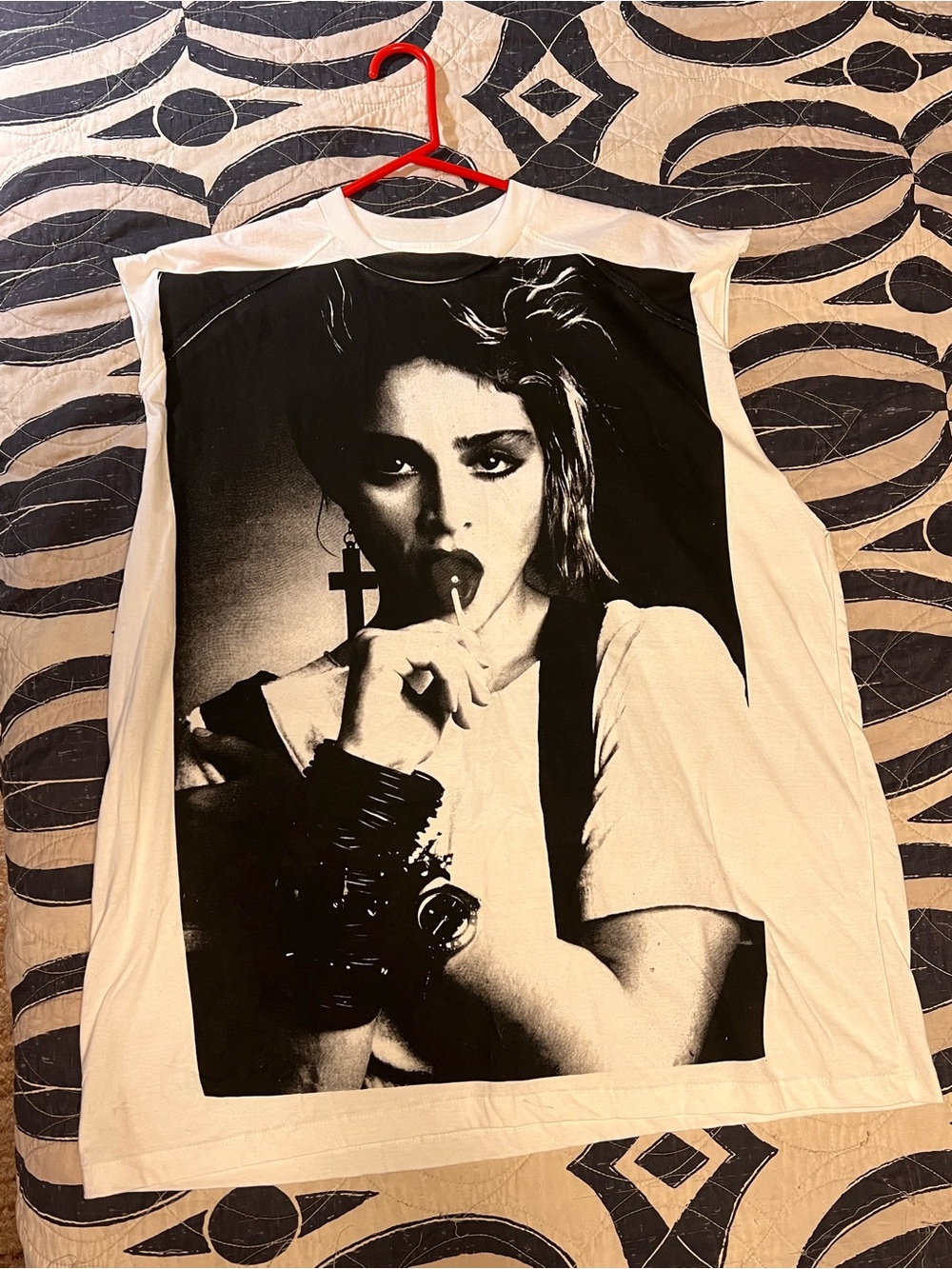 Brand New White Graphic Madonna Tee